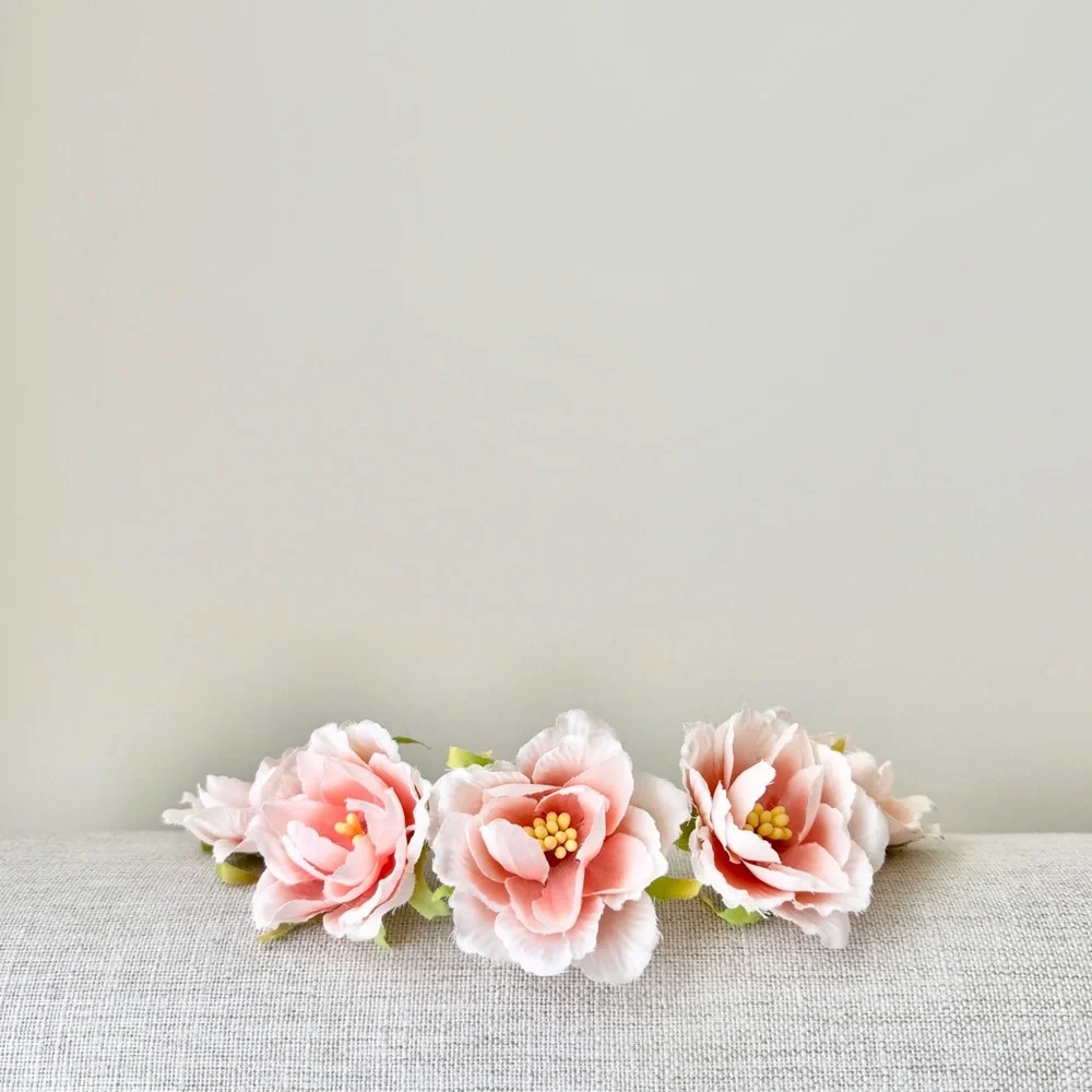 Boho festival cosplay Pink Flower Crown
